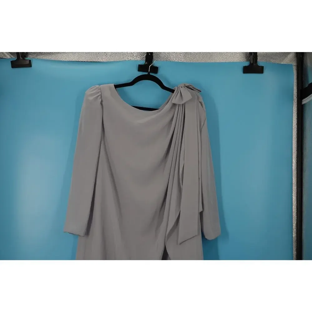 Vintage 1980s Gray Formal Dress